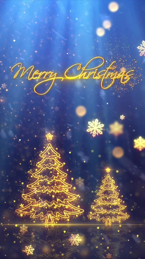 Merry Christmas Trees Background 9 Stock Footage 283976125