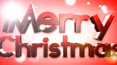 Merry Christmas type animation 2 Stock Footage 33404526