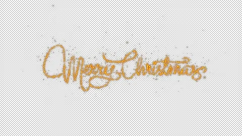 Merry Christmas Typography 9 Stock Footage