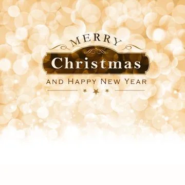 Merry christmas typography with blinking lights Ilustración de archivo