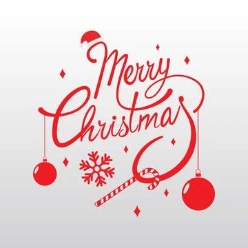 Merry Christmas typography Stock Illustration
