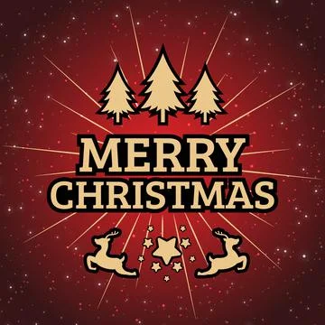 Merry Christmas typography Stock Illustration