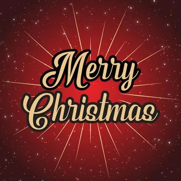 Merry Christmas typography Stock Illustration
