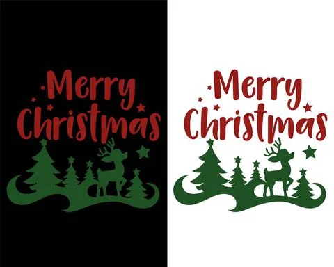 Merry Christmas vector file | Design for T-shirt Illustrazione stock