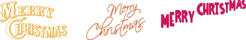 Merry christmas vector isolated on white background Stock Illustration