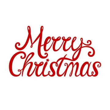 Merry Christmas vector phrase. Template for laser and paper cutting. Stock Illustration