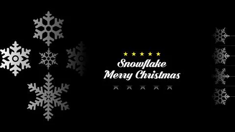 Merry Christmas vector snowflake bright ornament. Holiday celebration with .. Stock Illustration