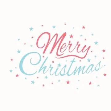 Merry Christmas vector text Calligraphic Stock Illustration