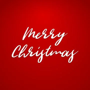 Merry Christmas vector text Calligraphic drawn Lettering design card template Stock Illustration