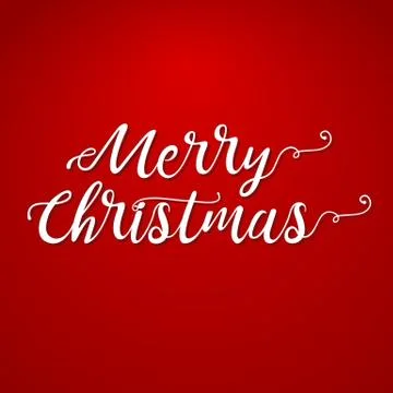 Merry Christmas vector text Calligraphic drawn Lettering design card template Stock Illustration