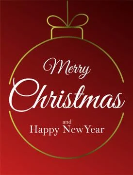 Merry Christmas vector text Calligraphic Lettering design card template Stock Illustration