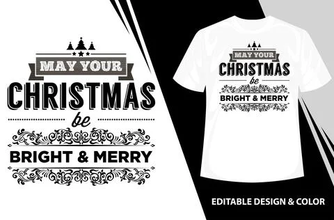 Merry Christmas vector text Calligraphic Lettering design card template, Chri Stock Illustration