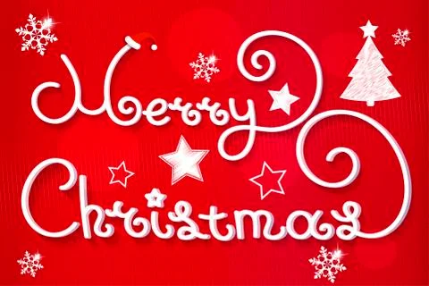 Merry Christmas vector text Illustrazione stock