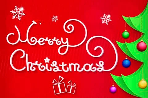 Merry Christmas vector text Illustrazione stock