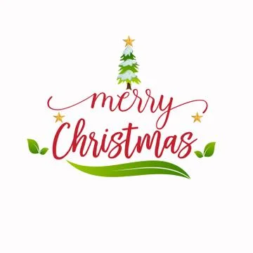 Merry Christmas vector text Stock Illustration