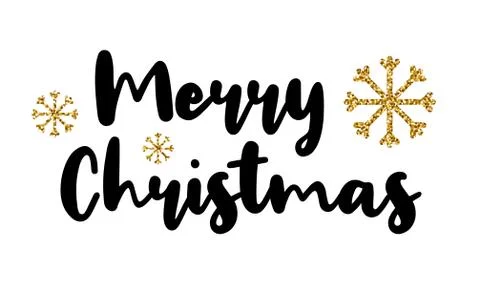 Merry Christmas vector text Stock Illustration