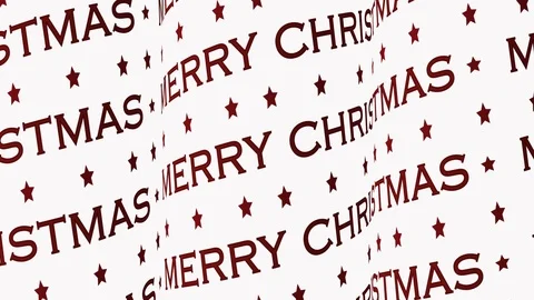 Merry Christmas video, moving pattern words like pattern at white background Stock Footage 118315734