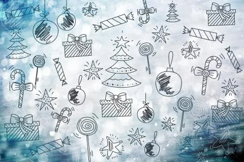 Merry Christmas wallpaper, pattern, background happy new year Stock-Illustration