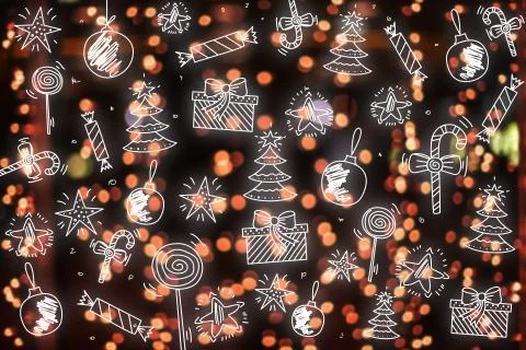 Merry Christmas wallpaper, pattern, background happy new year Stock-Illustration