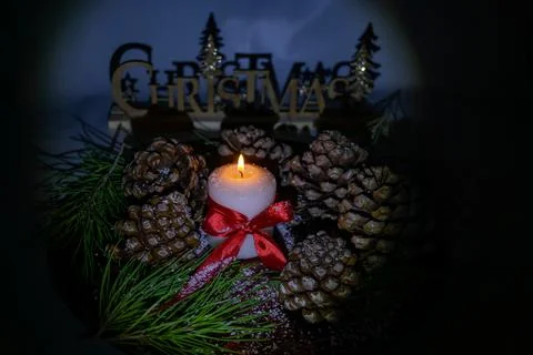 Merry christmas wallpapers with natural elements 库存照片