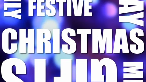 Merry Christmas Word Cloud Loop - Animation 20 Words With Colorful Bokeh Back Stock Footage 99263244