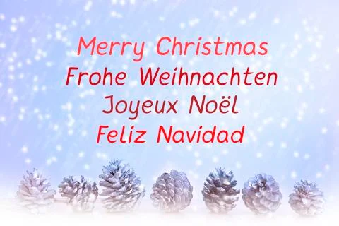 'Merry Christmas' written in different languages Stock Illustration