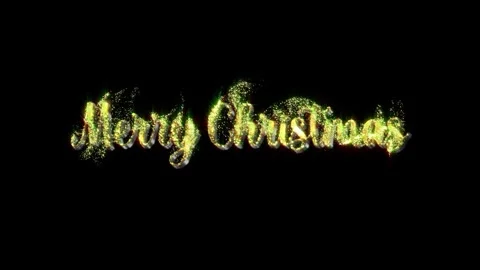 Merry christmass on black background Stock Footage 314908787