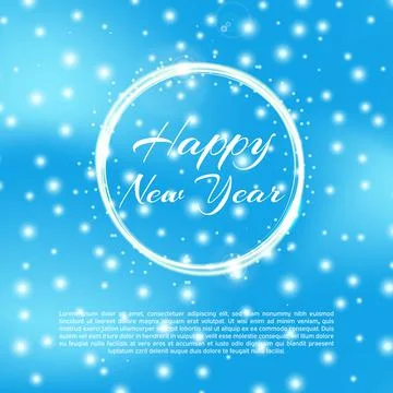 Merry Chtistmas background with bokeh effect. Elegant christmas blue backgrou Stock Illustration