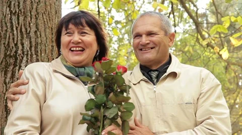 Merry Elderly Couple Video stock 52559796