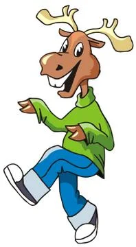 Merry Elk Stock Illustration