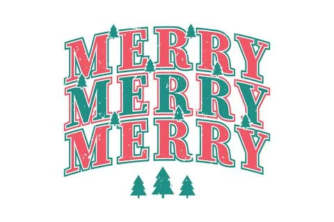 Merry eps t-shirt design Stock Illustration