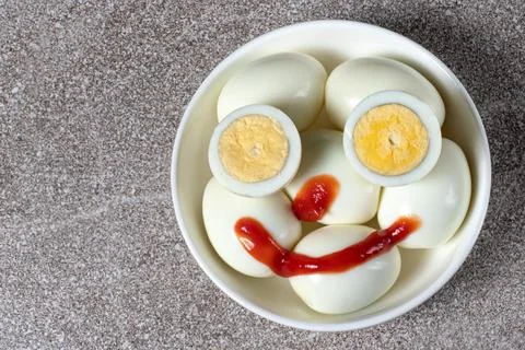 Merry fried eggs. Foto stock