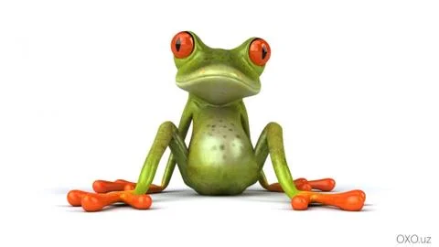 The merry frog is bored. Stock Illustration