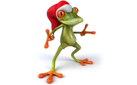 The merry frog is dancing. Stock Illustration