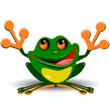 Merry frog Stock Illustration