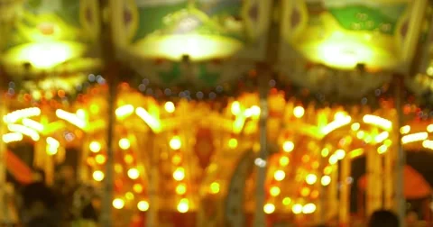 Merry go round action at the fair! 4K Video stock 57979310