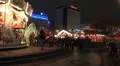 Merry-Go-Round carousel at Christmas fair with happy people HD Footage