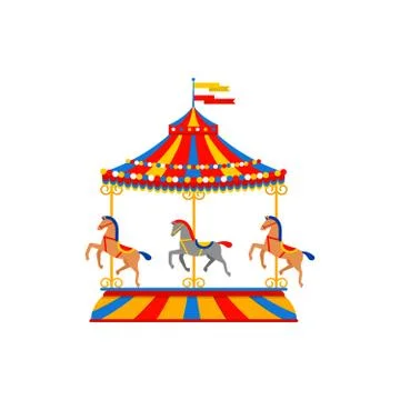 Merry Go Round Carousel Stock Illustration
