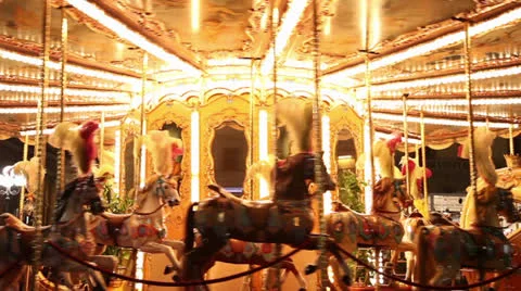 Merry-go-round close up Video stock 25009013