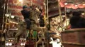 Merry-Go-Round closeup at Christmas market Hannover HD Footage