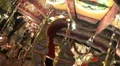 Merry-Go-Round diagonal closeup at Christmas market HD Footage