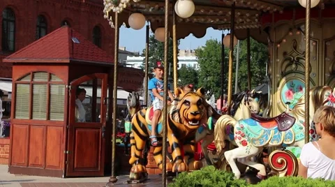 Merry go round Stock Footage 40332325