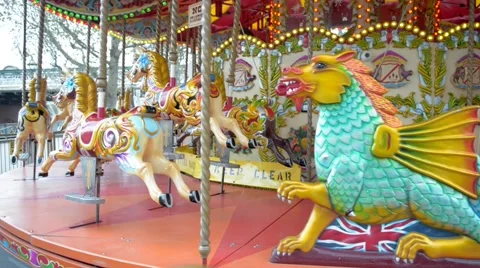 Merry go round Stock Footage 57285248