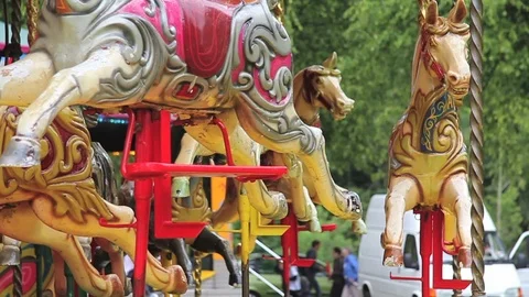 Merry go round Stock Footage 71129915