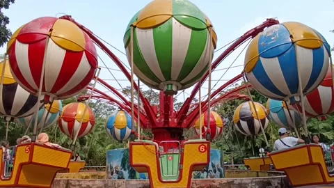 A merry-go-round Stock Footage 289162064