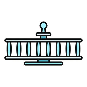 Merry go round icon representing childhood amusement park fun Stock Illustration