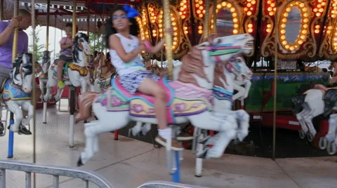 Merry Go Round In Motion Stock Footage 51831032