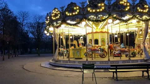 Merry-go-round in Paris Stock Footage 172365585