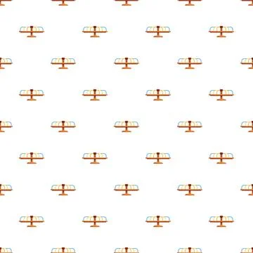 Merry go round pattern creating childhood playground background Illustrazione stock
