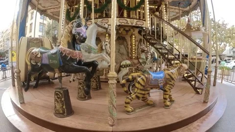 Merry Go Round in Slow Motion Stock-Footage 166741019